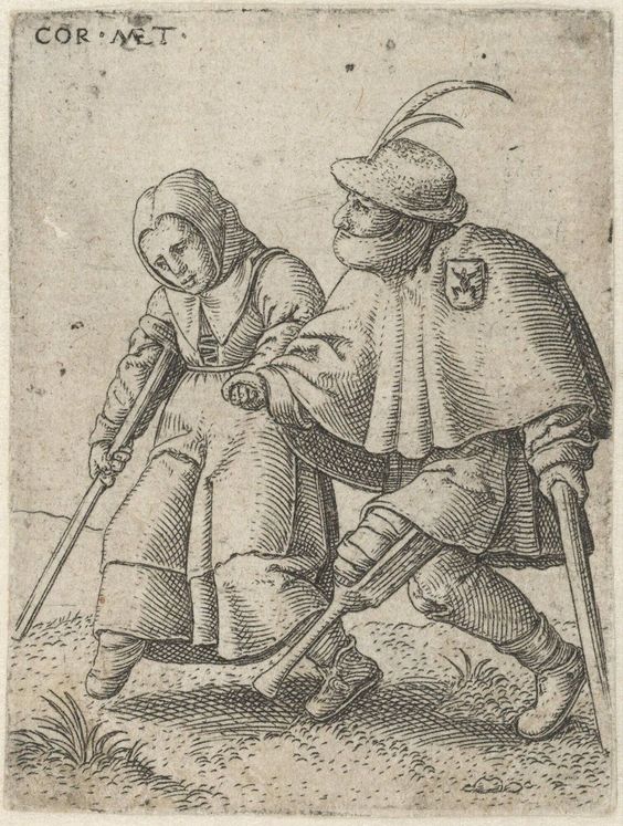 "Dancing beggars", 1538, Cornelis Massijs 
