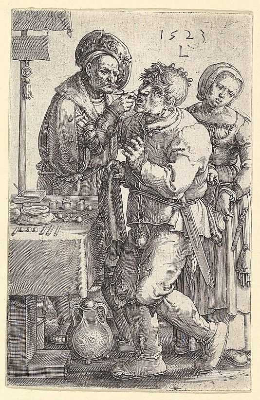 The Dentist. Lucas van Leyden (Netherlandish1494–1533)
